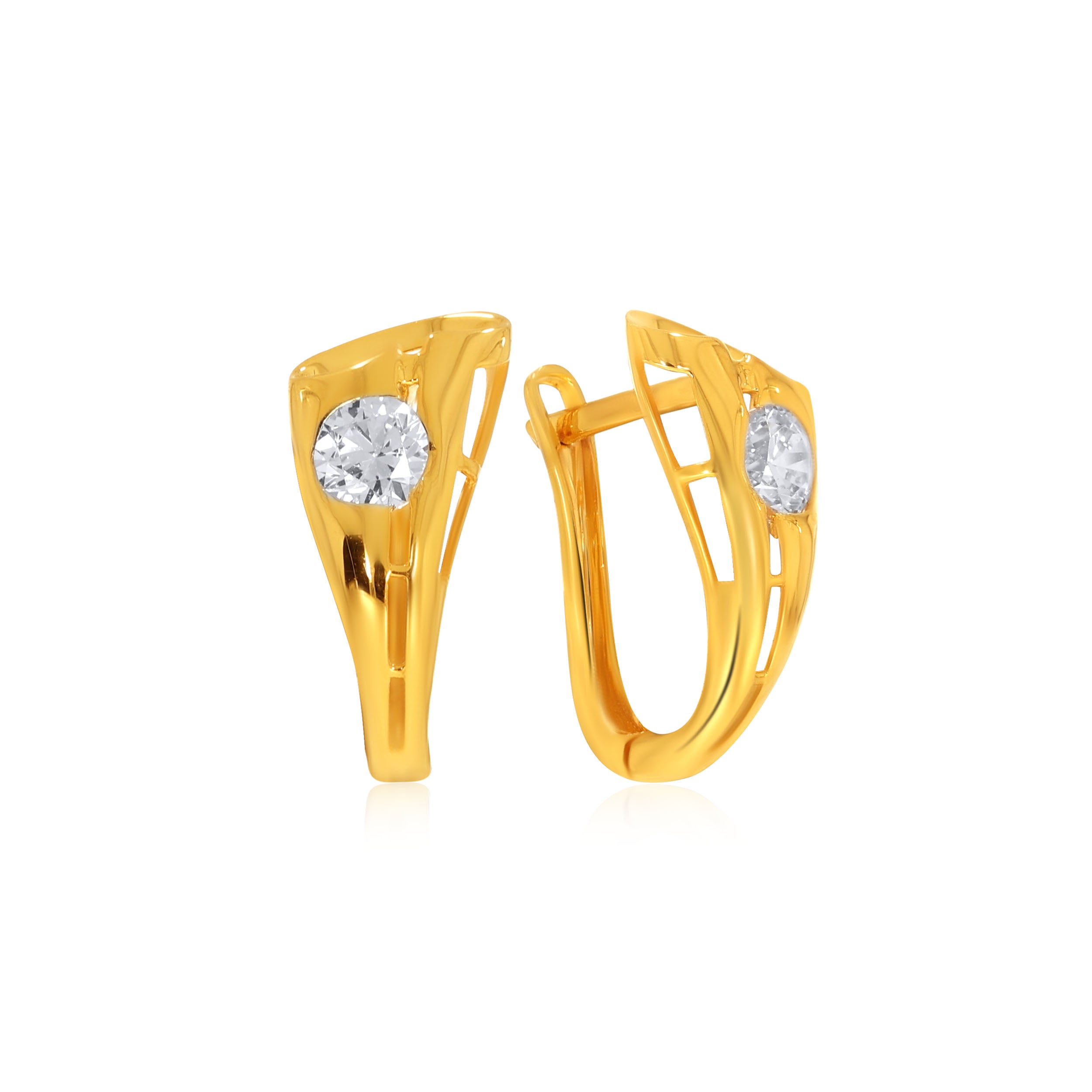 Radiant Refinement Gold Hoop Earrings