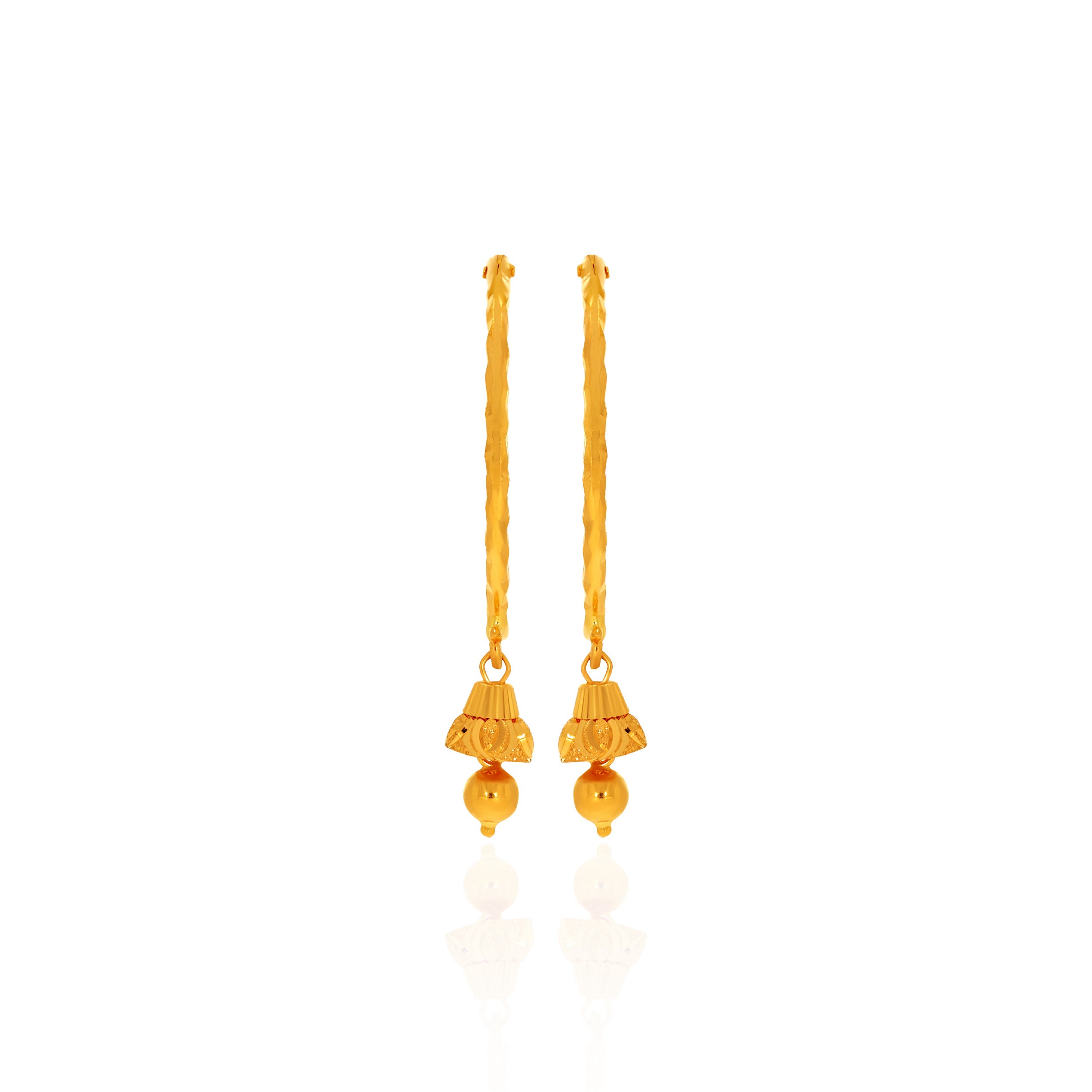 Festive Radiance Gold Hoop Earrings