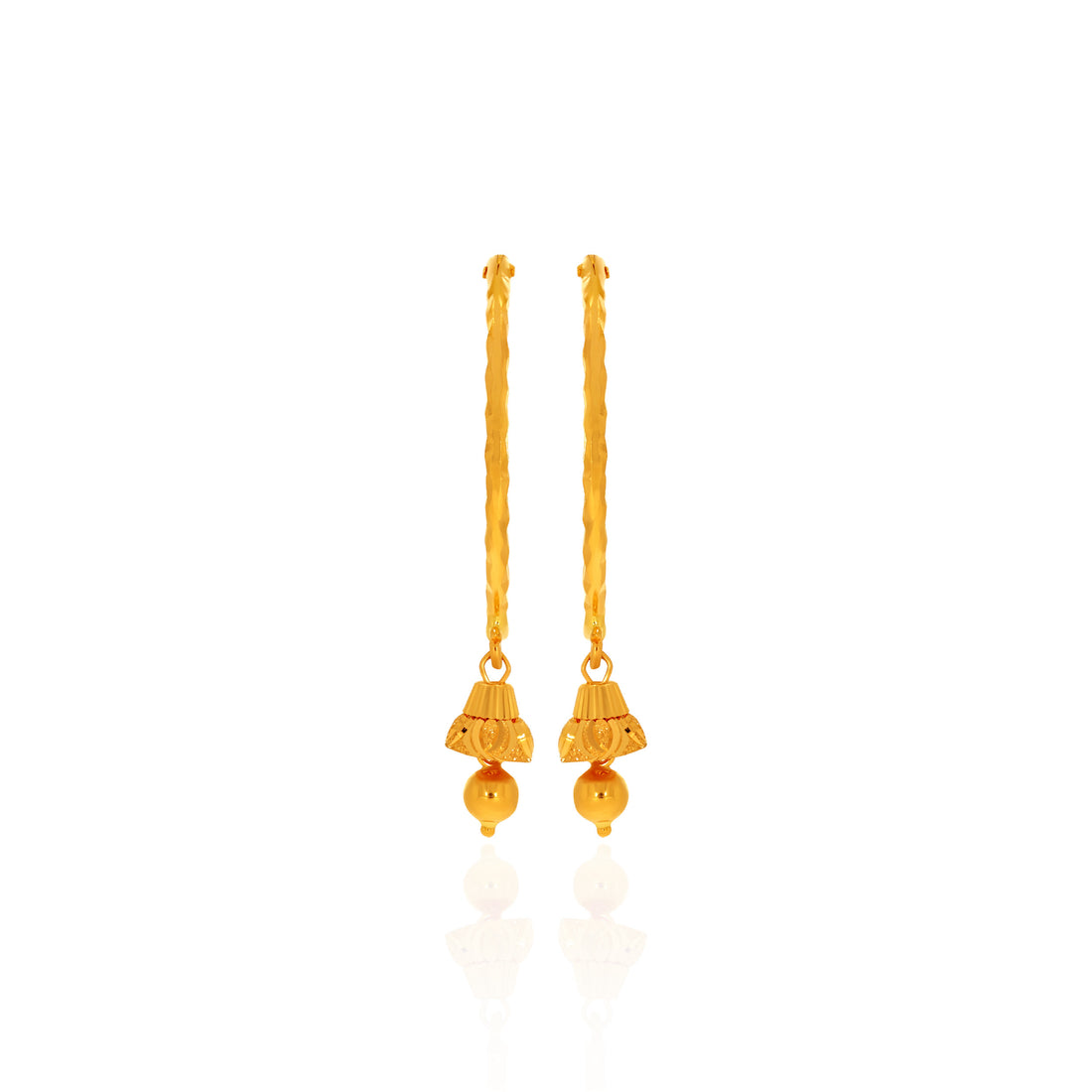 Festive Radiance Gold Hoop Earrings