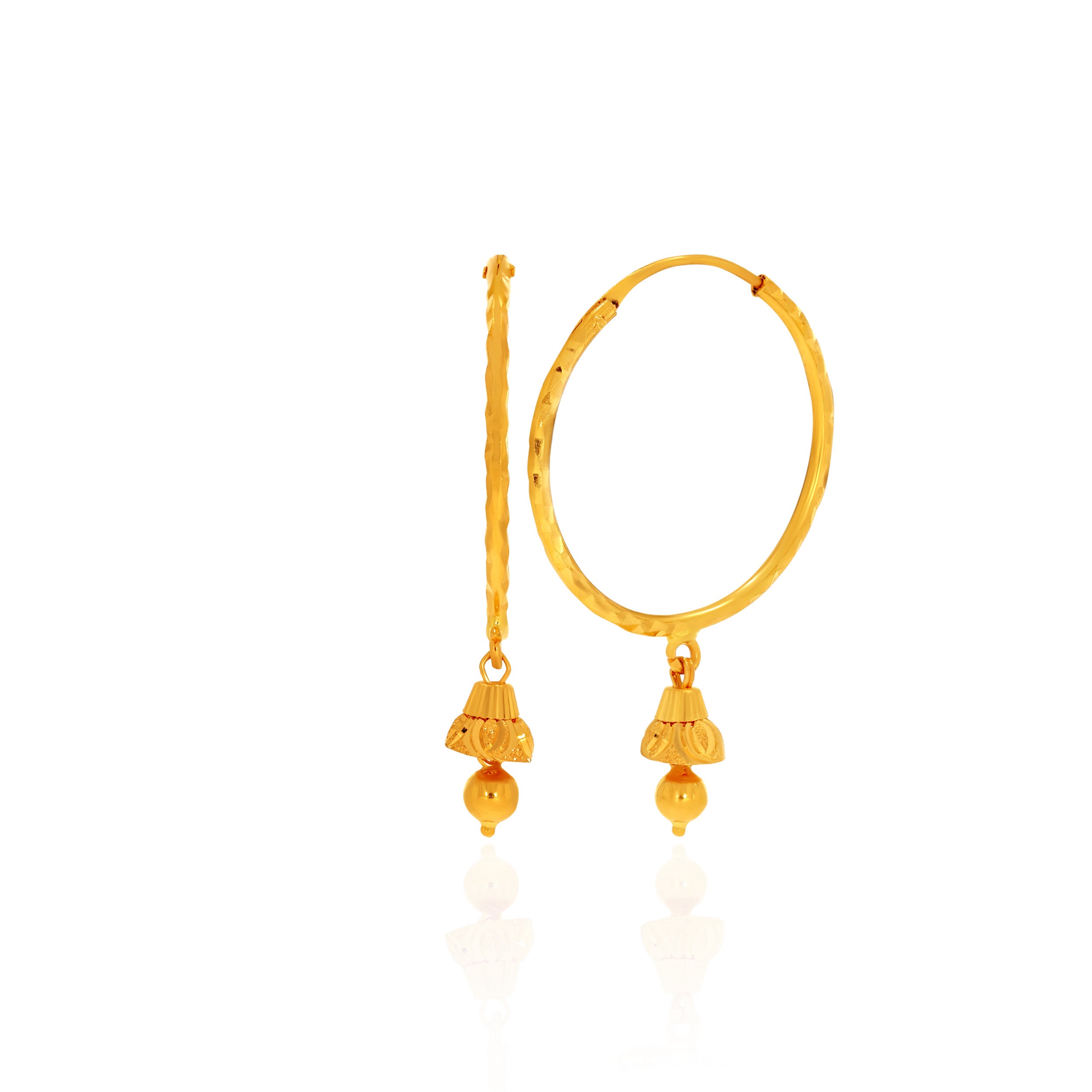 Festive Radiance Gold Hoop Earrings