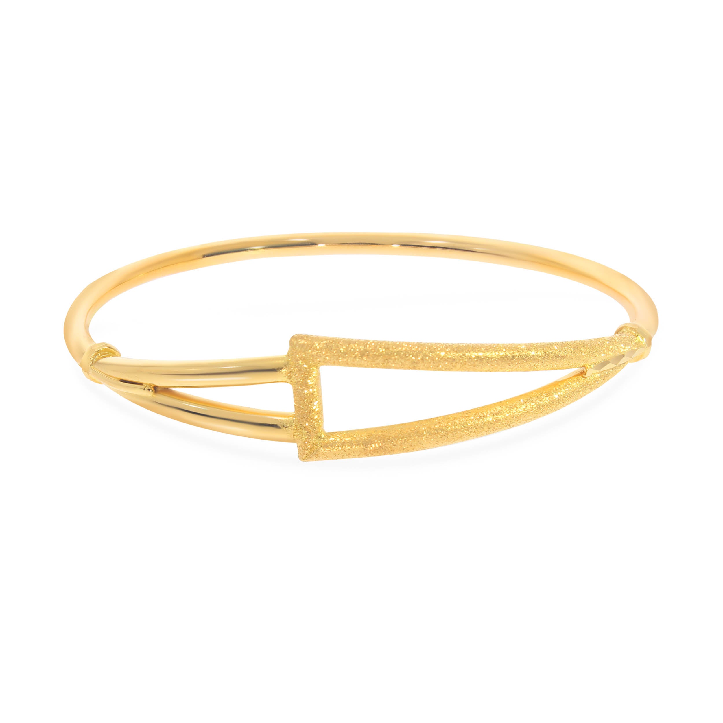 Directional Shimmer Gold Bangle