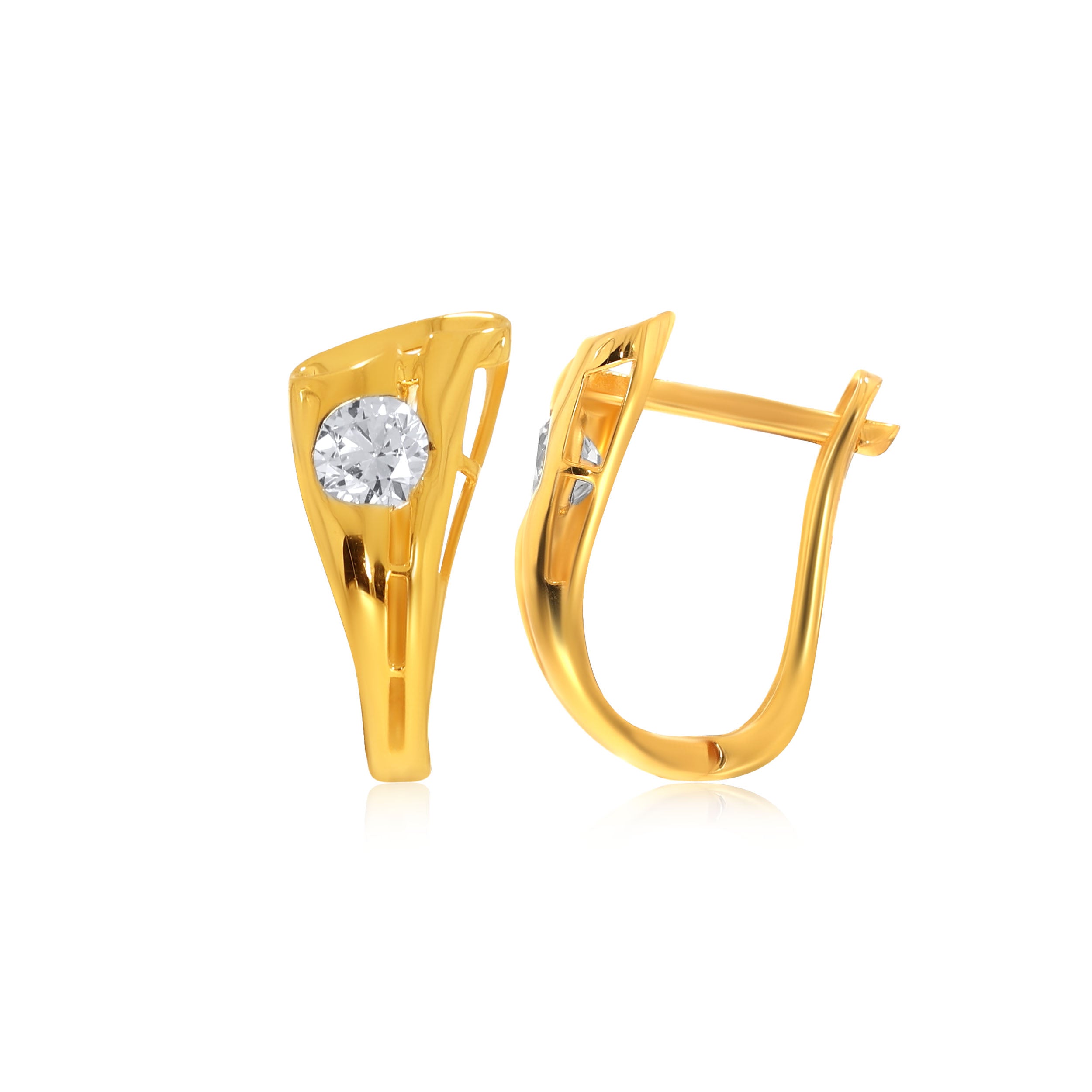 Radiant Refinement Gold Hoop Earrings