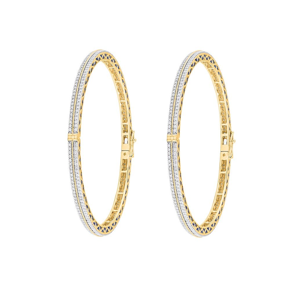 Radiant Diamond Bangle Pair