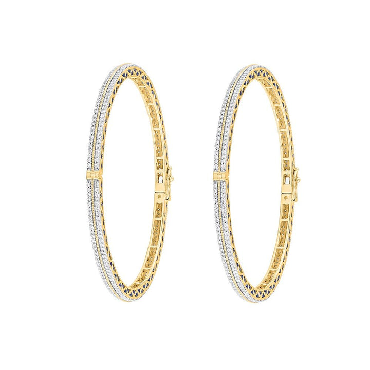Radiant Diamond Bangle Pair