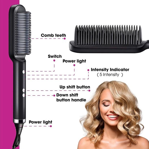 2-in-1 Hair Straightener Comb Brush